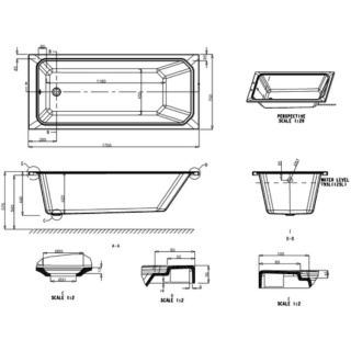 Burlington Arundel 1700mm x 750mm Cleargreen Bath